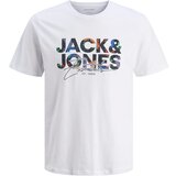 Jack & Jones Majica 'JJGeplas' modra / oranžna / črna / bela Cene