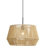 QAZQA Hanglamp zwart met beige papieren touw kap 50/50/30 - Combi 1 Cene
