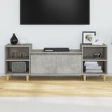 TV ormarić boja betona 160x35x55 cm od konstruiranog drva | shoptok.hr