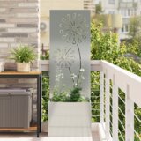 vidaXL Vrtni Sadič s Dekorativnom Pločom Srebrno 50 x 140 cm | shoptok.hr