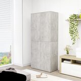 The Living Store Omara za čevlje betonsko siva 80x39x178 cm iverna plošča - Omara Za Čevlje, (21433875) Cene