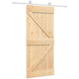  Klizna vrata s priborom za montažu 90 x 210 cm masivna borovina | shoptok.hr