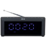 Akai budilica, FM radio, BT, USB + bežični punjač, crna ACRB-1000 | shoptok.hr