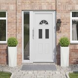 vidaXL Cvetlično korito 2 pcs Bela 30 x 30 x 75 cm Jeklo | Shoptok.si