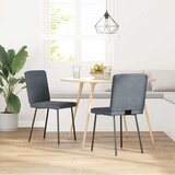 Maison Chic Jedilni stoli - Vzorci stoli 2 kosa temno siv žamet A533, (22032018) | Shoptok.si