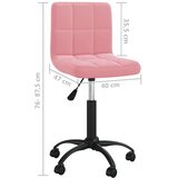  Okretna blagovaonska stolica ružičasta baršunasta | shoptok.hr