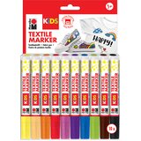 Marabu Markerji za tekstil KiDS, 10 x 3 ml, pretisni omot po 10 kosov, (21656055) | Shoptok.si