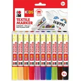 Markerji za tekstil KiDS, 10 x 3 ml, pretisni omot po 10 kosov, (21656055)