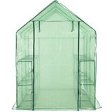 Furnova Rastlinjak z vhodom in 12 policami jeklo 143x214x196 cm, (21948431) | Shoptok.si
