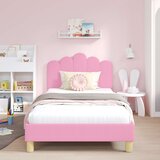 Krevet za djecu s uzglavljem Ružičasta 90 x 200 cm Tkanina | shoptok.hr