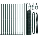 vidaXL Euro Ograda Set od 2 Zelena Metal 25 x 1.2 m Izdržljivo Cijene