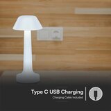  LED prigušiva punjiva stona lampa LED/1W/5V 3000-6000K bela | Eponuda.com