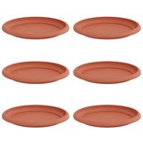  Kružni Pladanj za Cvijeće 6 pcs Crvena cigla Ø 14 x 2 cm | shoptok.hr