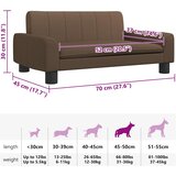  Krevet za pse smeđi 70 x 45 x 30 cm od tkanine | shoptok.hr