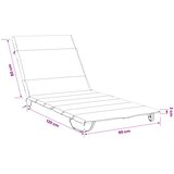  Jastučić za ležaljku GEMERT 100% poliester Siva 200 x 90 x 3 cm Slike