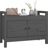  Klupa za hodnik siva 80 x 40 x 60 cm od masivne borovine | Eponuda.ba