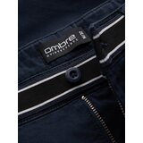 Ombre Men's chino pants with decorative waistband - navy blue | Shoptok.si