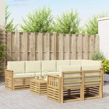  Set vanjskih sofa 8 pcs Bijela i krem 59 x 59 x 37 cm Poliester | shoptok.hr