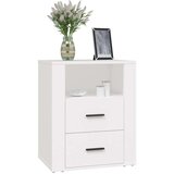 Nočna omarica bela 50x36x60 cm inženirski les, (20730396) | Shoptok.si