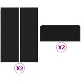vidaXL 6-delni komplet TV omaric stensko črna hrast inženirski les, črno hrastovo TV stojalo 80x30x30 cm iz inženirskega lesa, stenske TV omarice - 2 kosa črna hrast, 30.5x30x90 cm, narejene iz inženirskega lesa | Shoptok.si