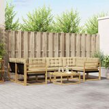  Set vanjskih sofa 7 pcs Bijela i bež 79 x 79 x 37 cm | shoptok.hr