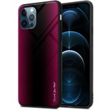 Cadorabo Ohišje, združljiv z Apple - Stripe Optics v Crimson Pink - Zaščitni pokrov iz silikona TPU in hrbta iz kaljenega stekla, (20578790) | Shoptok.si