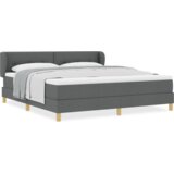 vidaXL Box Spring postelja z blazino temno siva 180x200 cm tkanina | Shoptok.si