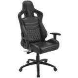 GAMING STOL kovina, umetna masa, tekstil, usnje črna