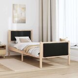  Okvir za krevet s uzglavljem Crna 80 x 200 cm tkanina | shoptok.hr