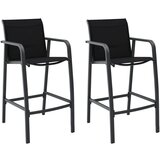 Maison Chic Vrtni barski stoli - Stol za vrt 2 kosa črn tekstil JS234, (21878605) | Shoptok.si
