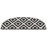 Vitaus Črni/beli komplet preprog za stopnice 16 ks 20x65 cm Art – | Shoptok.si
