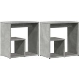  Bočni stolići 2 kom boja betona 50x30x50 cm konstruirano drvo | shoptok.hr