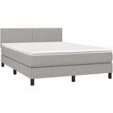  Box spring posteljni z vzmetnico svetlo siv 140x190 cm blago, (20791170) | Shoptok.si