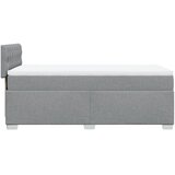 Okvir kreveta s oprugama i madrac svjetlosivi 90x200cm tkanina | shoptok.hr