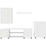 vidaXL 4-delni komplet TV omar Bela Konstruiran les | Shoptok.si