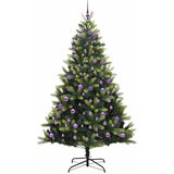  Umjetno savitljivo božićno drvce s 300 LED dioda Zelena 180 cm | shoptok.hr