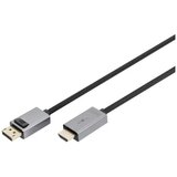 Digitus HDMI kabel HDMI-A vtič, DisplayPort vtič 1 m črna DB-340202-010-S 4K UHD, trojno oklopljen, prilagodljiv, brez halogena HDMI kabel, (20519183) Cene