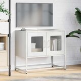 vidaXL TV omarica Bela 68x39x60,5 cm Hladno valjano jeklo | Shoptok.si