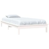  Posteljni okvir bel 90x200 cm trdna borovina, (20647617) | Shoptok.si