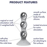 Satisfyer Triple Ball-R - biserni dildo (siva) | Shoptok.si