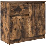  Komoda s ladicama dimljenog hrasta 71x35x65cm konstruirano drvo | shoptok.hr