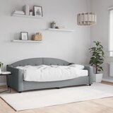  Dnevni krevet s madracem svjetlosivi 90 x 190 cm od tkanine | shoptok.hr