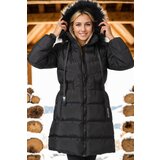 Dewberry Z6764 WOMEN'S COAT-PLAIN BLACK Cijene
