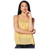 Superdry Majice brez rokavov T-shirt sans manches Vintage Woven Lace Rumena Cene
