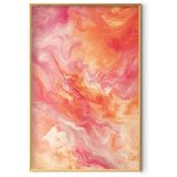  Plakat Fiery Colors - dynamic shapes in fire and pink tones 40x60 Zlatni okvir | shoptok.hr