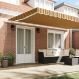 vidaXL Ročna retraktivna tenda Multicolor Stripe 500x300 cm | Shoptok.si