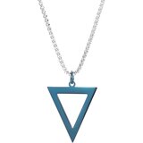 IZMAEL Ogrlica Simple Triangle - Modra | Shoptok.si