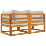  Modularne kutne sofe i svjetlosivi jastuci 2 kom drvo bagrema | shoptok.hr