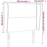  Uzglavlje s ušima bijelo 103x23x118/128 cm od umjetne kože | shoptok.hr