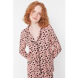 Trendyol Powder Animal Printed Knitted Pajamas Set Cene